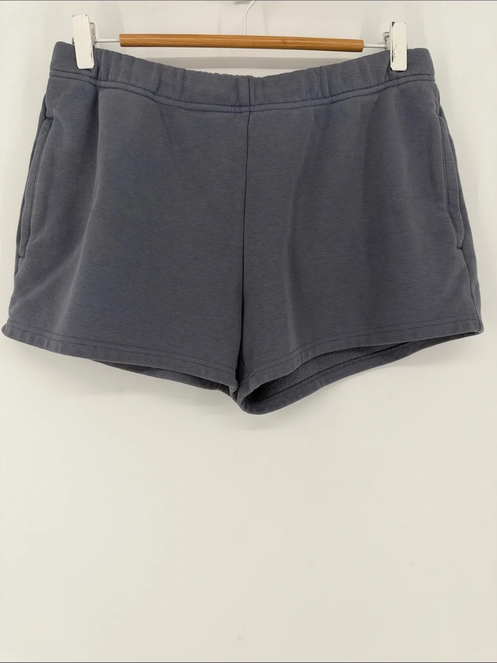 SKIMS Cotton Fleece Lounge Shorts Gray Small Cozy Drawstring Pockets - Picture 1 of 5
